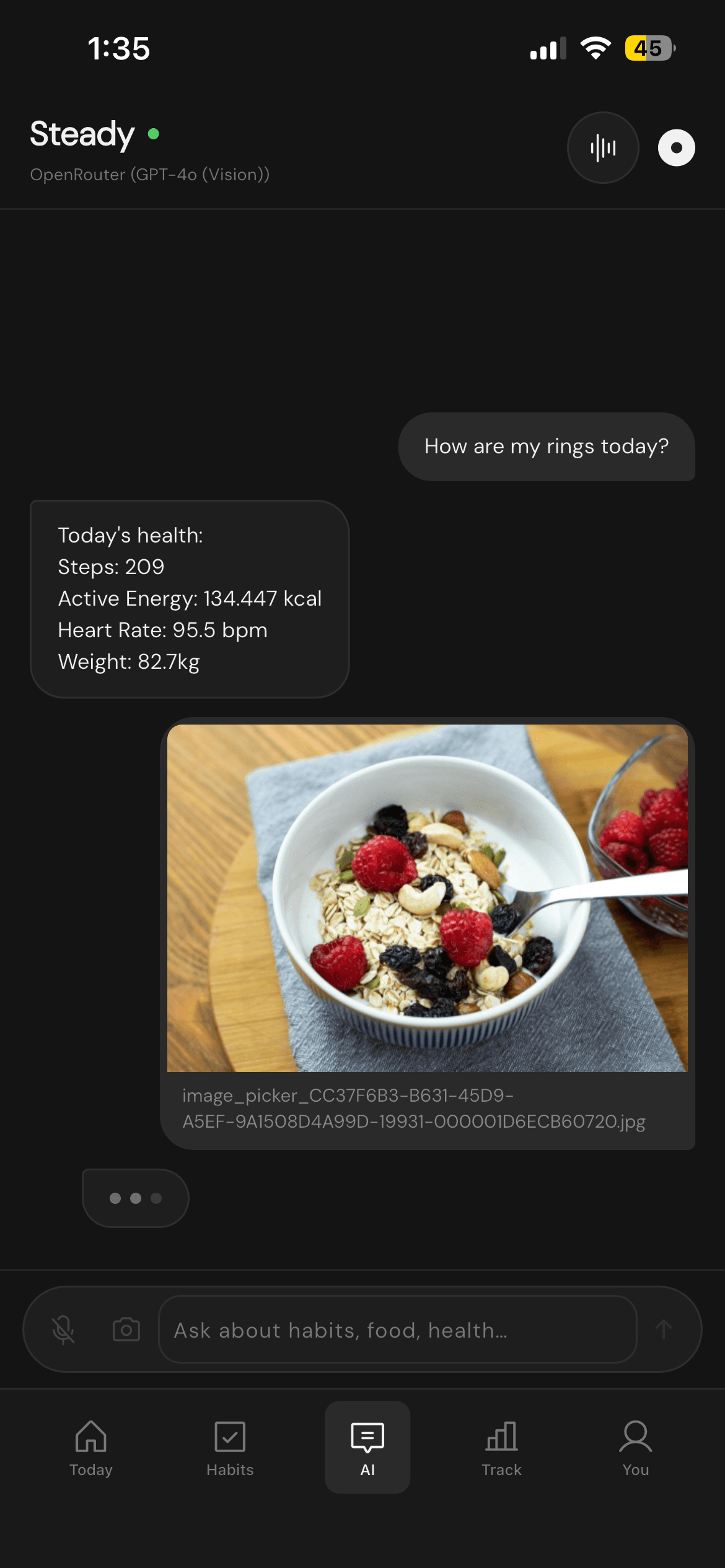 Steady — Ask anything about your health.