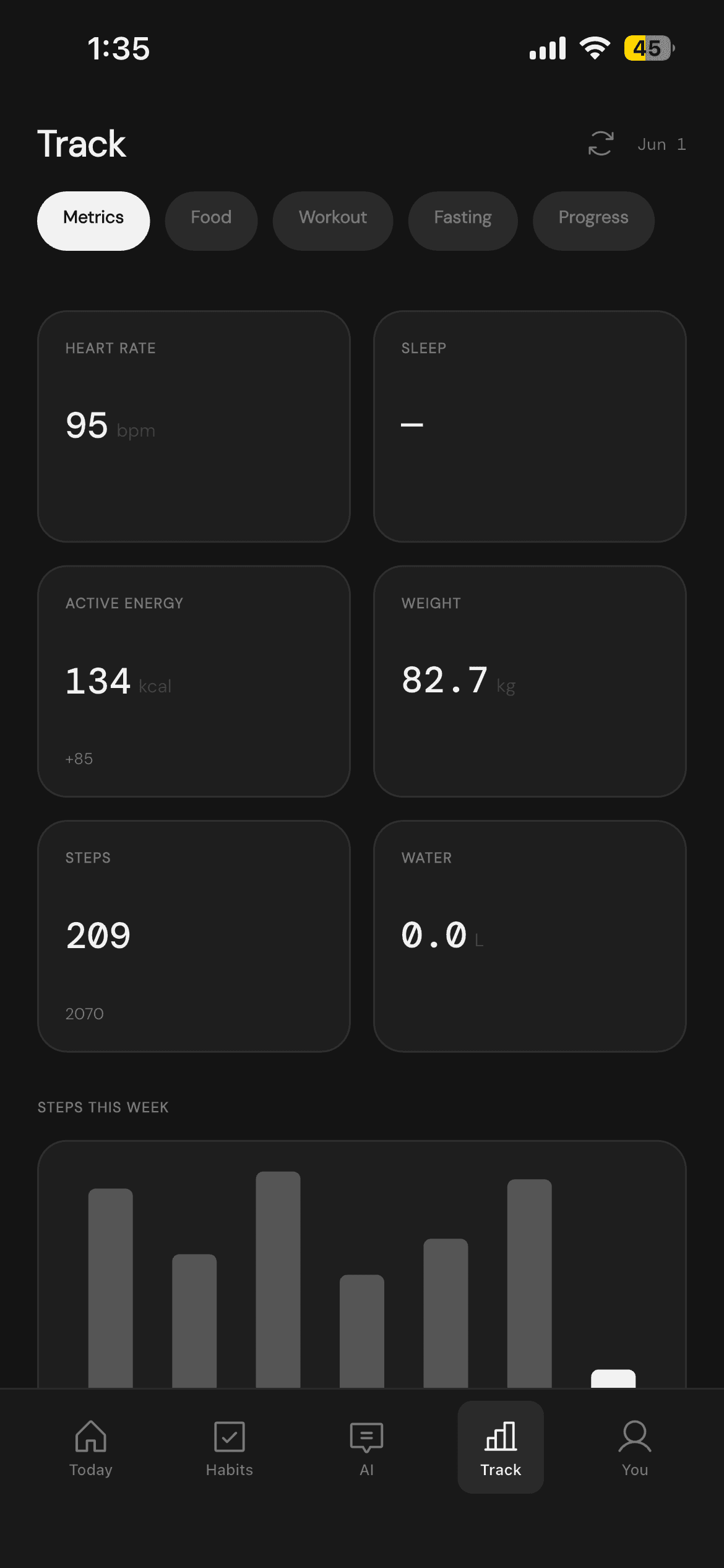 Steady — Vitals, workouts & fasting.